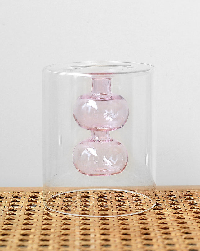 Retro Stained Glass Vase Gourd Hydroponic Flower Plant