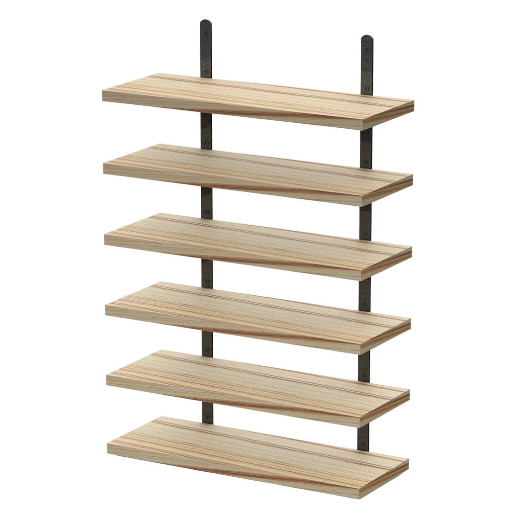 Floating Wall Shelves displaying decorative items, plants, and photos for modern home decor and storage solutions.