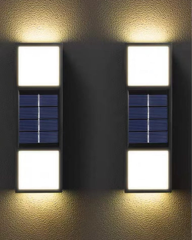 Solar Outdoor Wall Lamp Waterproof Decorative Bidirectional Sensing Atmosphere