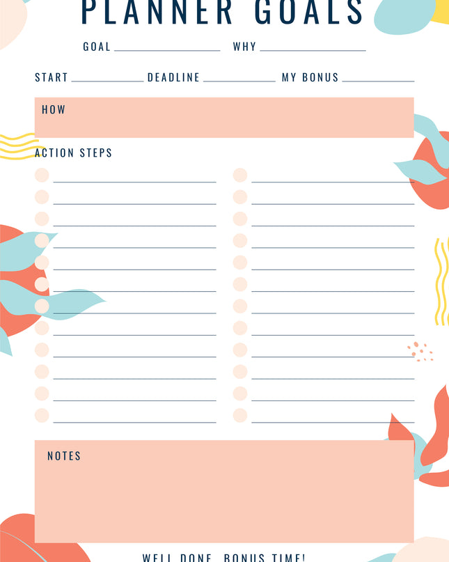 Success Digital Planner – Editable PLR Planner, Study & Productivity Calendar