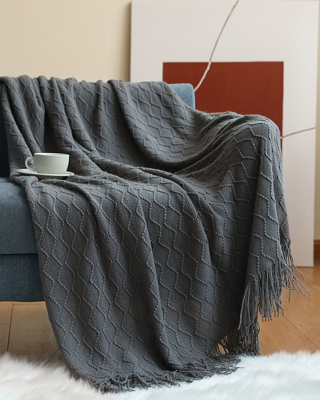 Nordic Sofa Knitted Blankets Nap Air-conditioning Bed Cover Blanket