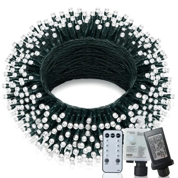 Dropship Christmas Lights Outdoor, 197 FT 580 LED Christmas Decorations Lights