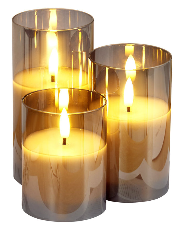 Flameless LED Candles 3 Pack Battery Operated Candles With Remote Control, Realistic Flickering Candles For Safe Ambiance