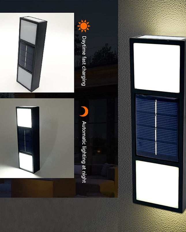 Solar Outdoor Wall Lamp Waterproof Decorative Bidirectional Sensing Atmosphere
