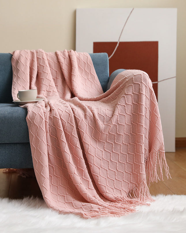 Nordic Sofa Knitted Blankets Nap Air-conditioning Bed Cover Blanket