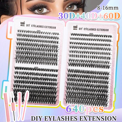 32 Rows Cluster Lash Extensions Set