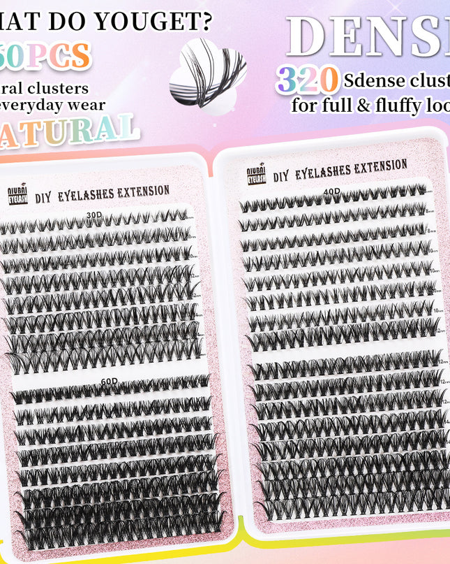 32 Rows Cluster Lash Extensions Set