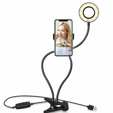 Selfie Ring Light with Stand and Phone Holder – Adjustable LED Lighting for Makeup, Live Streaming, and Photography