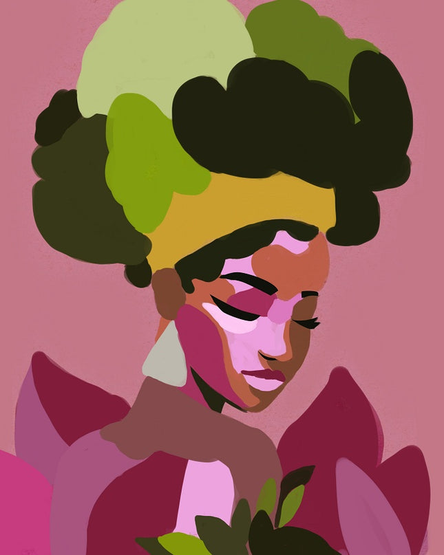 Art Design Graffiti Art Hip Hop African Girl with Black Hair Big Earring with Modern Building Shower Curtain for Bathroom Decor