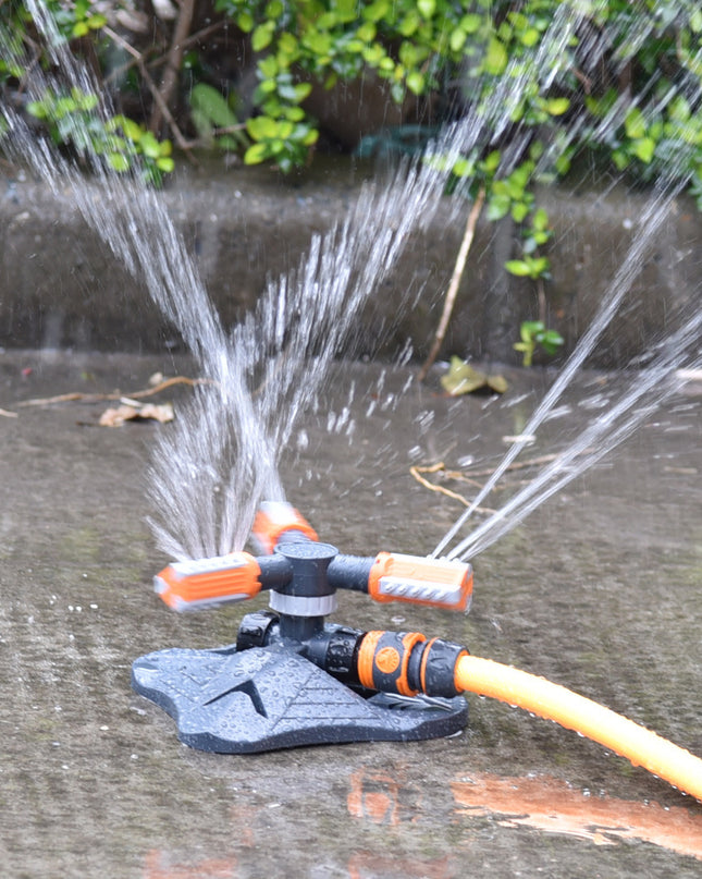 Adjustable 360 Degree 3-arm Rotating Sprinklers Grass Lawn Automatic Watering Nozzles Garden Agriculture Irrigation Device