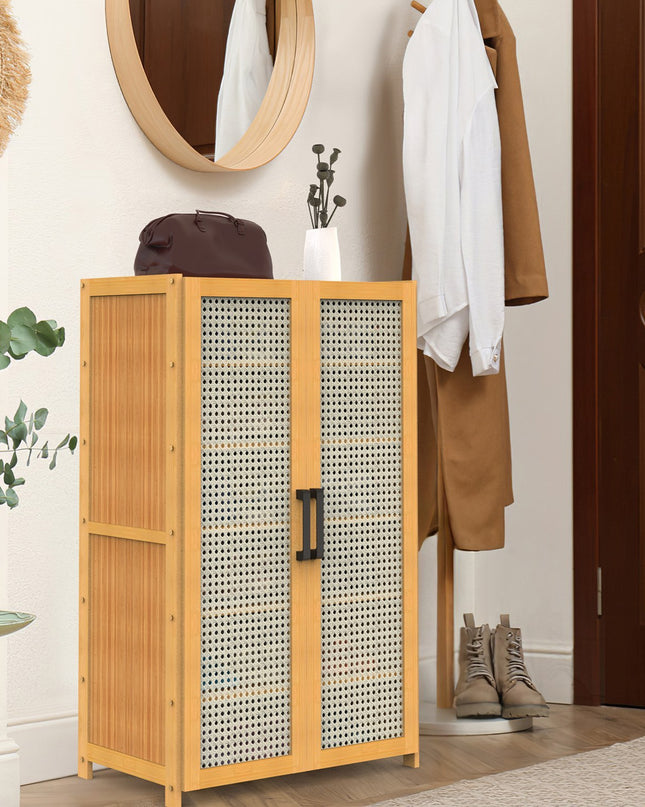 6-tier Bamboo Shoe Rack, Freestanding Shoe Cabinet