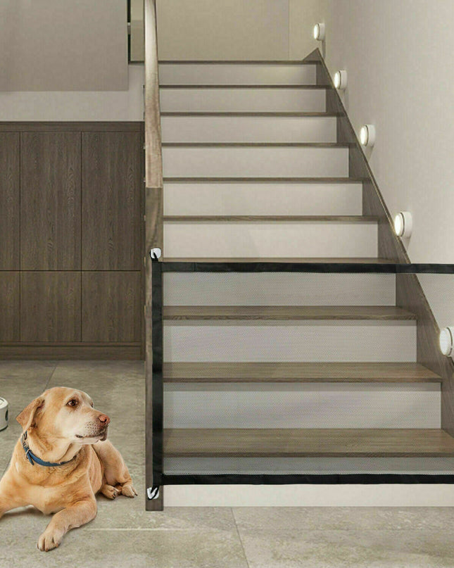 Portable Pet Safety Gate – Dog Gate for Stairs & Stairway Gate for Dogs