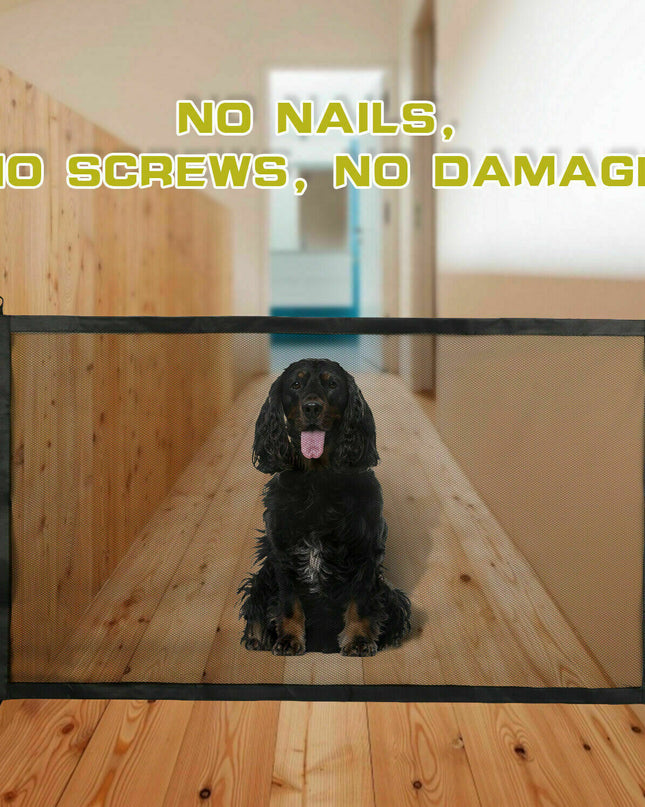 Portable Pet Safety Gate – Dog Gate for Stairs & Stairway Gate for Dogs