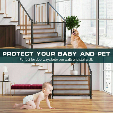 Portable Pet Safety Gate – Dog Gate for Stairs & Stairway Gate for Dogs