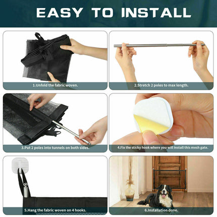 Portable Pet Safety Gate – Dog Gate for Stairs & Stairway Gate for Dogs