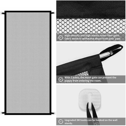 Portable Pet Safety Gate – Dog Gate for Stairs & Stairway Gate for Dogs