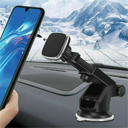 MagSafe Compatible Car Mount – Adjustable Car Phone Holder with Suction Cup & 360° Rotation