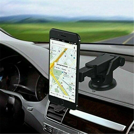 MagSafe Compatible Car Mount – Adjustable Car Phone Holder with Suction Cup & 360° Rotation
