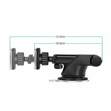 MagSafe Compatible Car Mount – Adjustable Car Phone Holder with Suction Cup & 360° Rotation