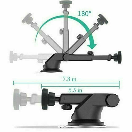 MagSafe Compatible Car Mount – Adjustable Car Phone Holder with Suction Cup & 360° Rotation