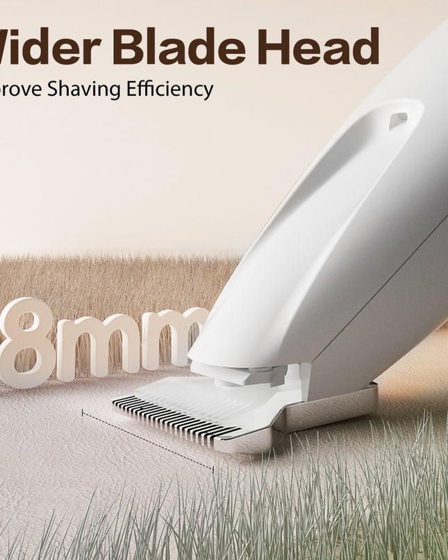 Rechargeable Pet Paw Trimmer – Quiet Electric Hair Clippers for Dogs & Cats, Waterproof Grooming Tool with LED for Precision Trimming