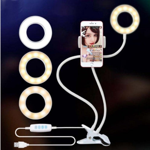 Selfie Ring Light with Stand and Phone Holder – Adjustable LED Lighting for Makeup, Live Streaming, and Photography