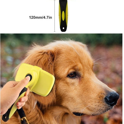 Automatic Retractable Slicker Brush – Detangling Grooming Brush for Dogs & Cats