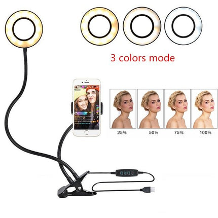Selfie Ring Light with Stand and Phone Holder – Adjustable LED Lighting for Makeup, Live Streaming, and Photography