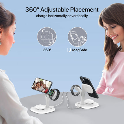 5-in-1 Multi Wireless Charging Station – Fast Multi-Device Charging Dock with USB-C & Night Light
