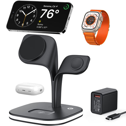 5-in-1 Multi Wireless Charging Station – Fast Multi-Device Charging Dock with USB-C & Night Light