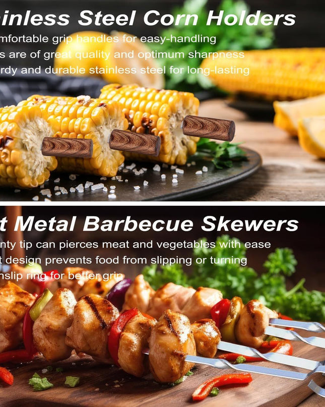 POLIGO 29 PCS BBQ Grill Accessories Stainless Steel BBQ Tools Grilling Tools Set With Storage Bag For Fathers Day Dads Birthday Presents - Camping Grill Utensils Set Ideal Grilling Gifts For Men Women