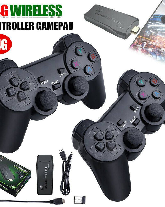 Retro Gaming Console with Wireless Controllers – 4K HDMI Video Game Emulator