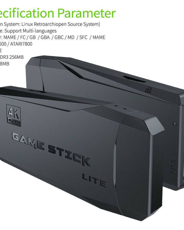 Retro Gaming Console with Wireless Controllers – 4K HDMI Video Game Emulator