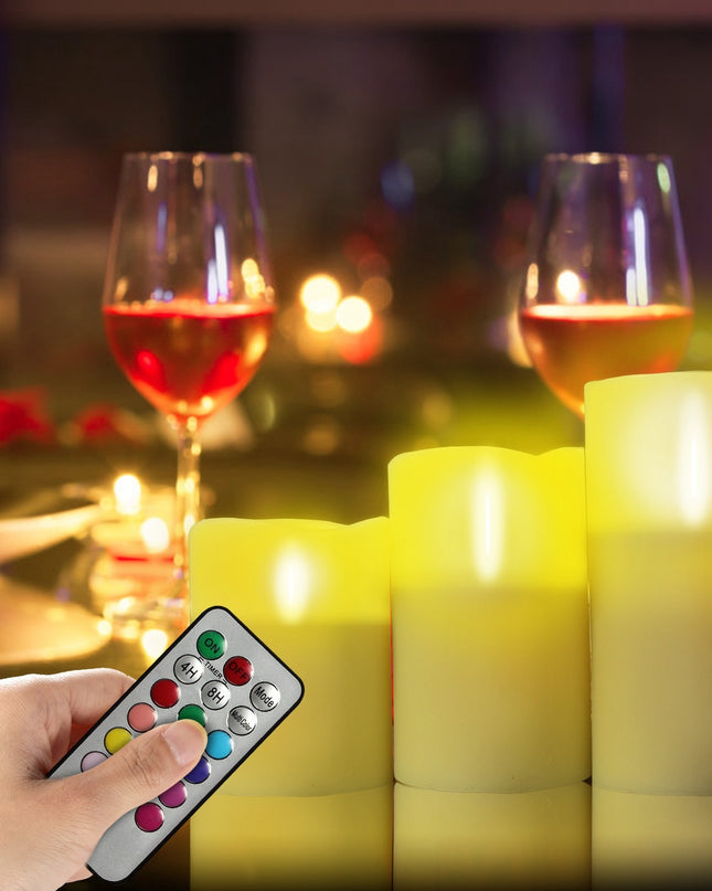 6Pc Flameless Candles Votive Candles Wireless Battery Operated LED Flickering Candles With Remote Control Timer