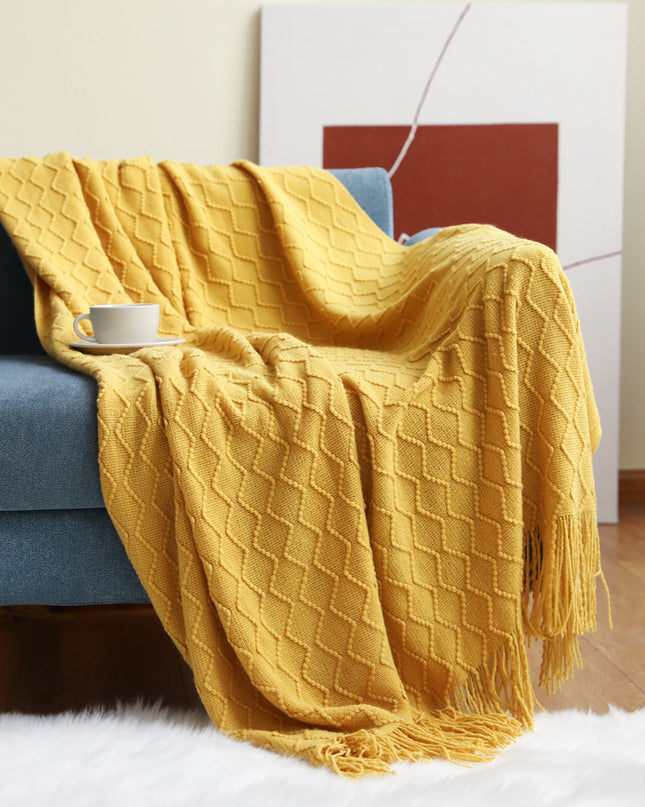 Nordic Sofa Knitted Blankets Nap Air-conditioning Bed Cover Blanket