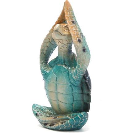 Sea Turtle Statue – Meditating Yoga Decor for Beach & Zen Home Office