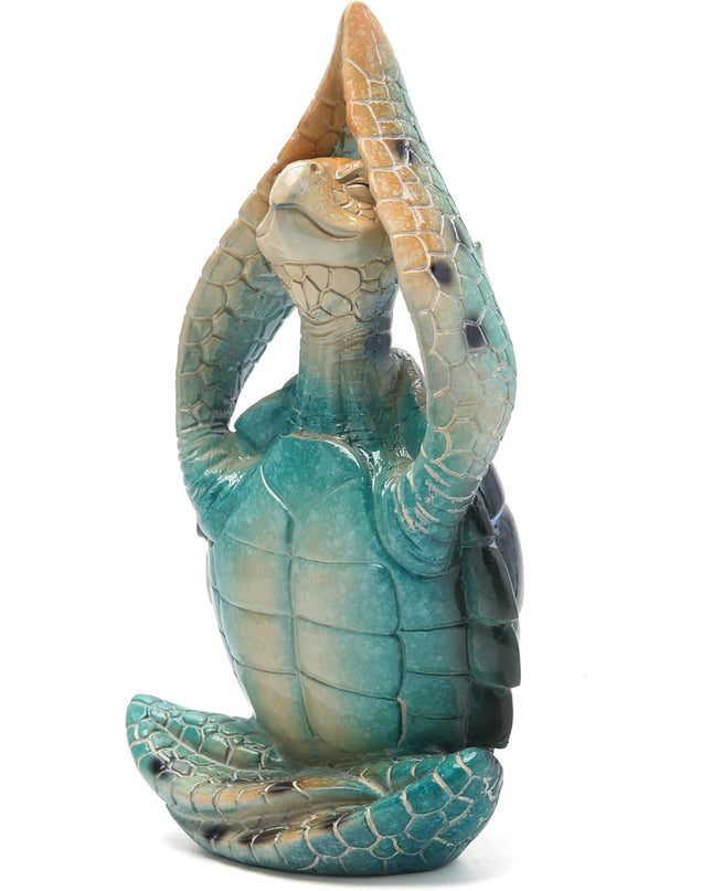 Sea Turtle Statue – Meditating Yoga Decor for Beach & Zen Home Office