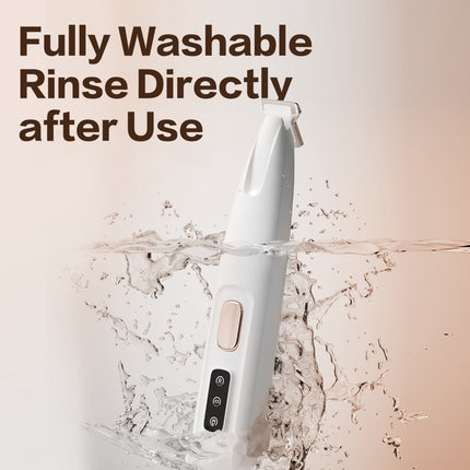 Rechargeable Pet Paw Trimmer – Quiet Electric Hair Clippers for Dogs & Cats, Waterproof Grooming Tool with LED for Precision Trimming