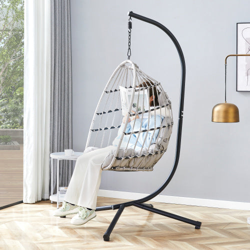 Sturdy Wicker Hanging Chair-Hanging Chair-VashiaOfficial