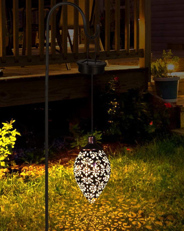 Outdoor waterproof solar hollow lamp