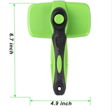 Automatic Retractable Slicker Brush – Detangling Grooming Brush for Dogs & Cats