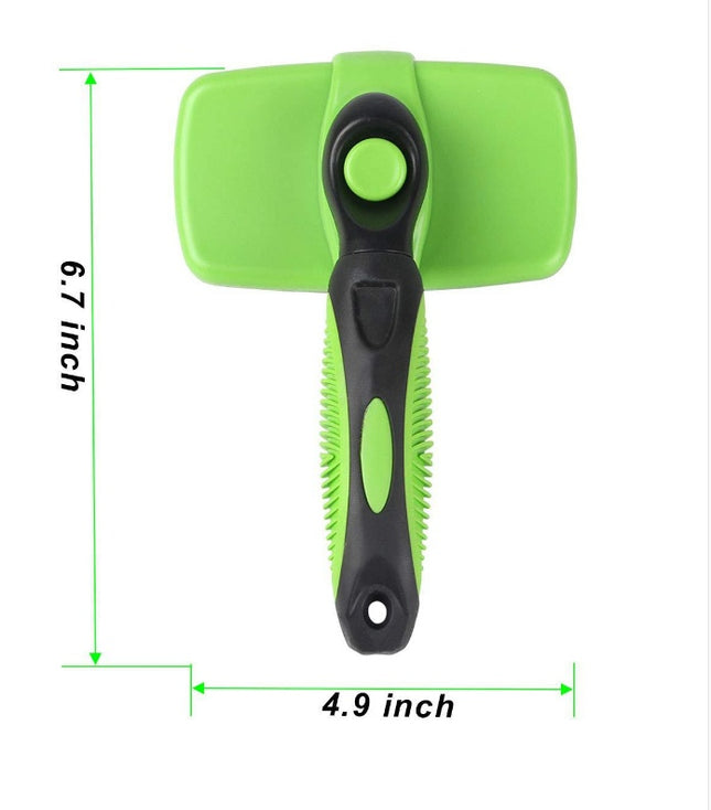 Automatic Retractable Slicker Brush – Detangling Grooming Brush for Dogs & Cats