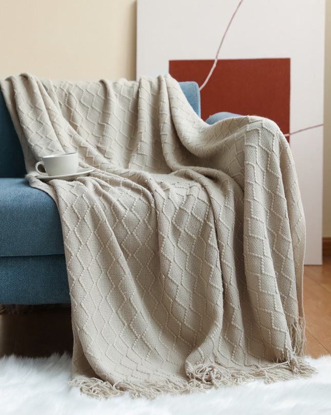 Nordic Sofa Knitted Blankets Nap Air-conditioning Bed Cover Blanket