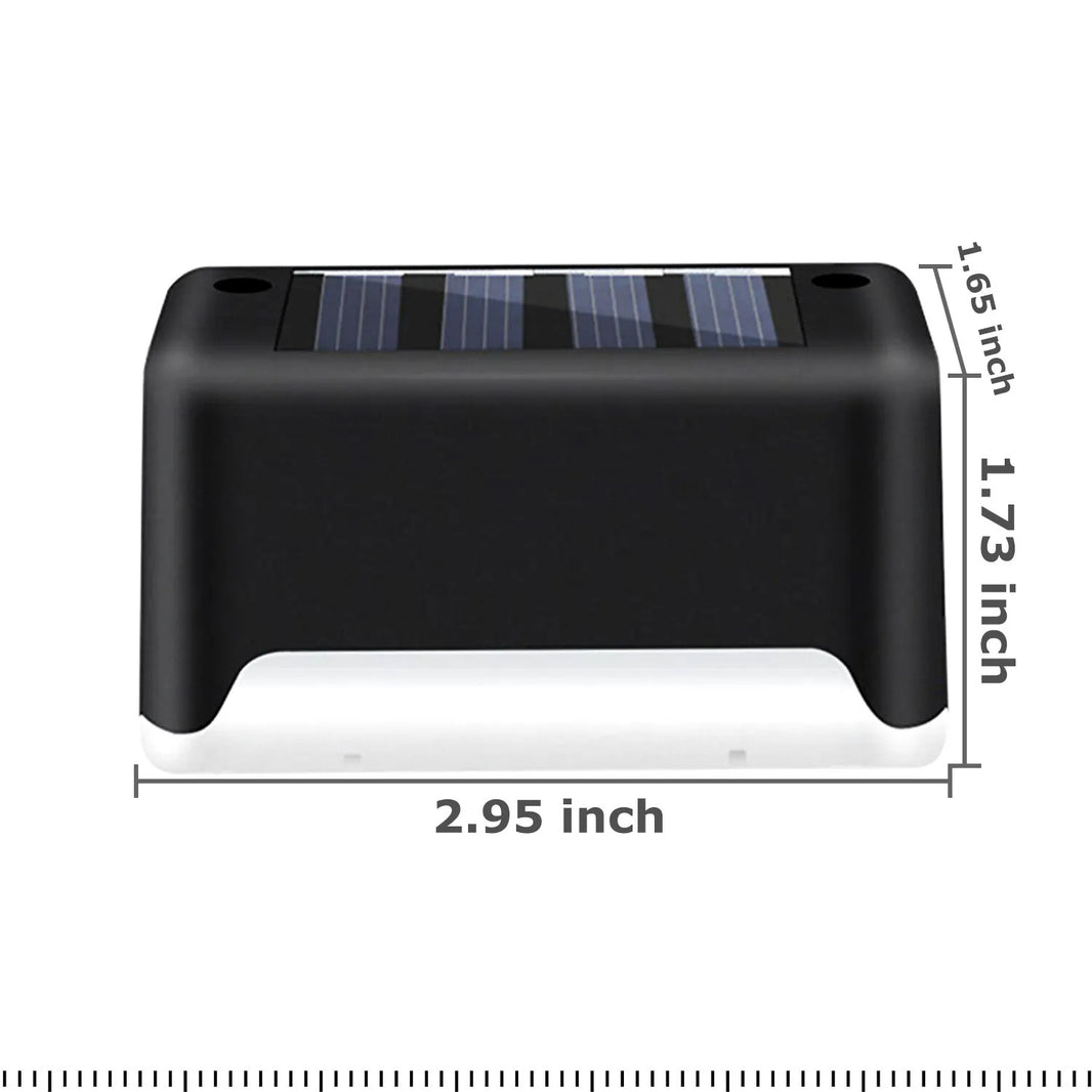 image 4 Solar Bright Led Deck Lights showing dimensions of 2.95 inches width, 1.73 inches height, and 1.65 inches depth.