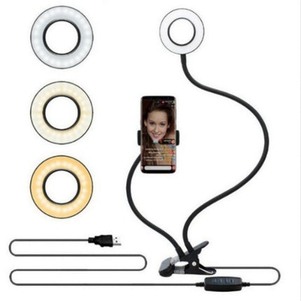 Selfie Ring Light with Stand and Phone Holder – Adjustable LED Lighting for Makeup, Live Streaming, and Photography