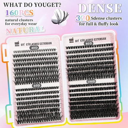 32 Rows Cluster Lash Extensions Set