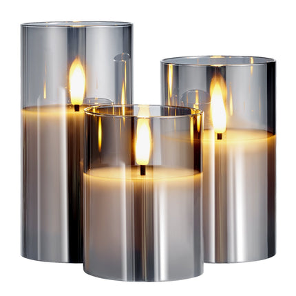 Flameless LED Candles 3 Pack Battery Operated Candles With Remote Control, Realistic Flickering Candles For Safe Ambiance