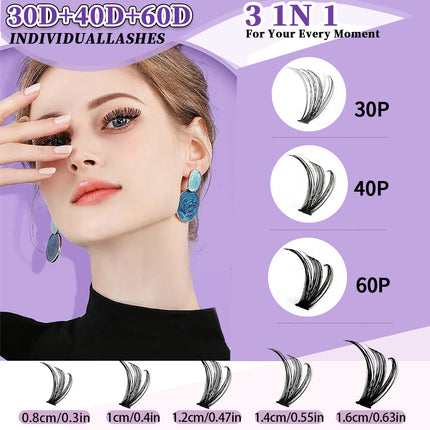 32 Rows Cluster Lash Extensions Set
