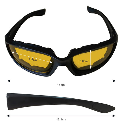 Cycling Sunglasses UV400 Wrap Around Sports Eyewear | Wind Resistant Shades for Cycling, Fishing & Driving – 3 Pack