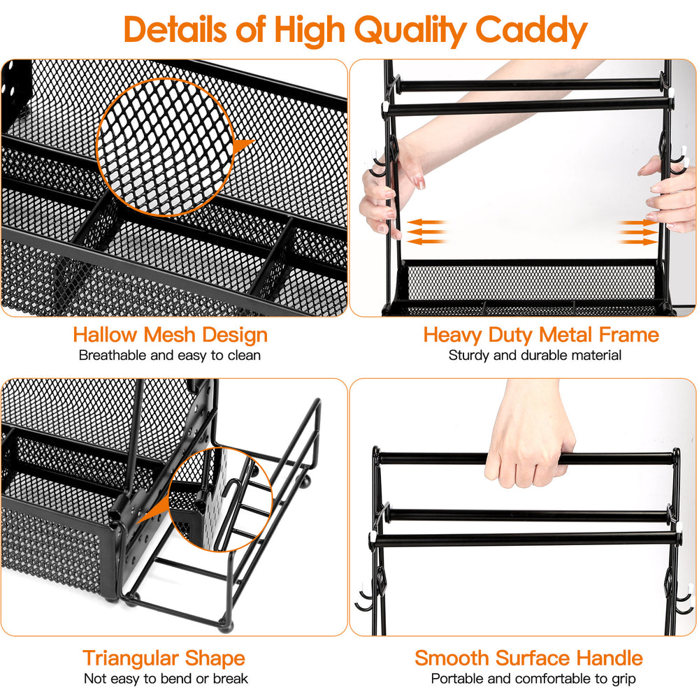 High quality caddy with features highlighted on a white background